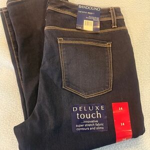 Bandolino Navy Selene capri jeans stretch size 14